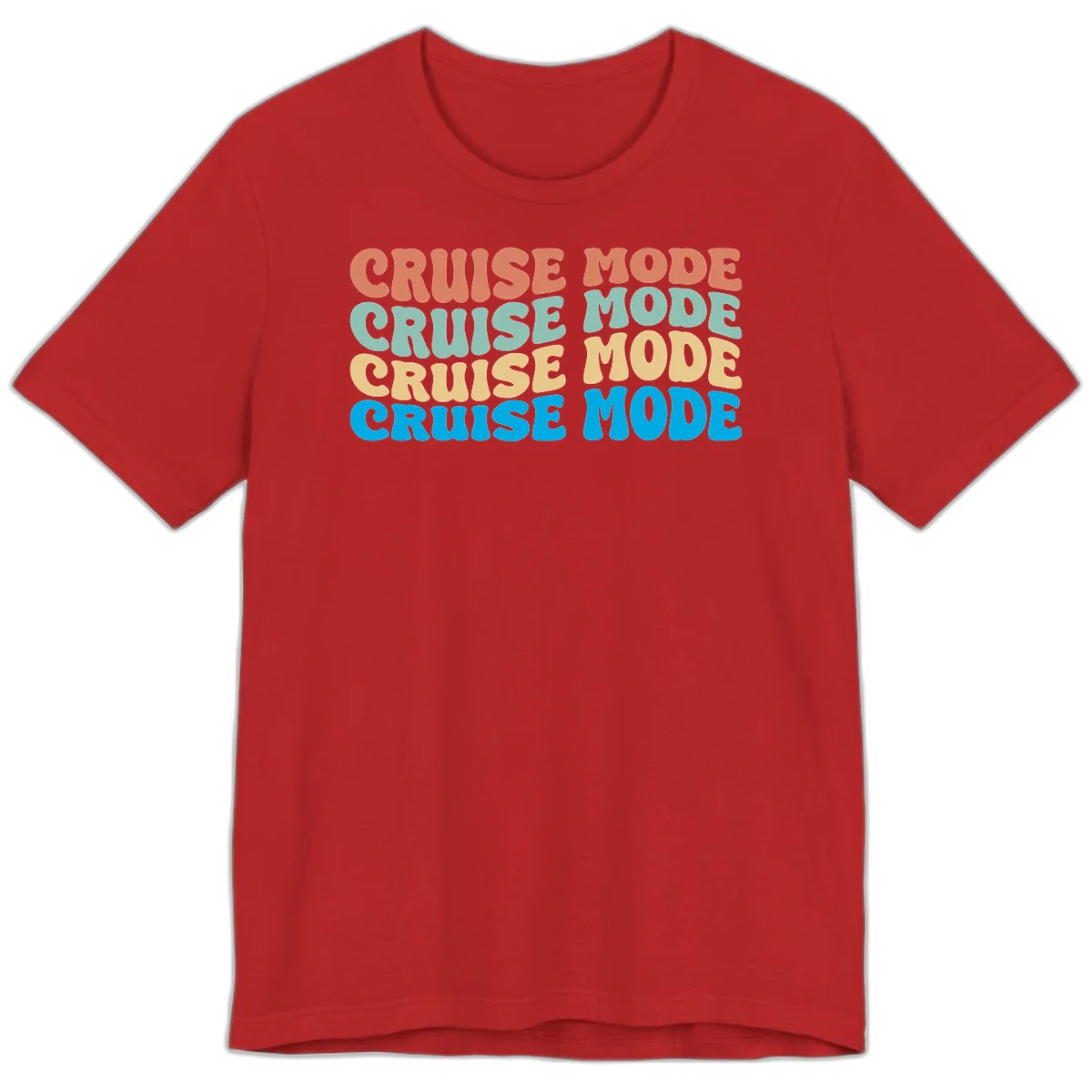 Cruise Mode Repeat Premium T-Shirt in Red
