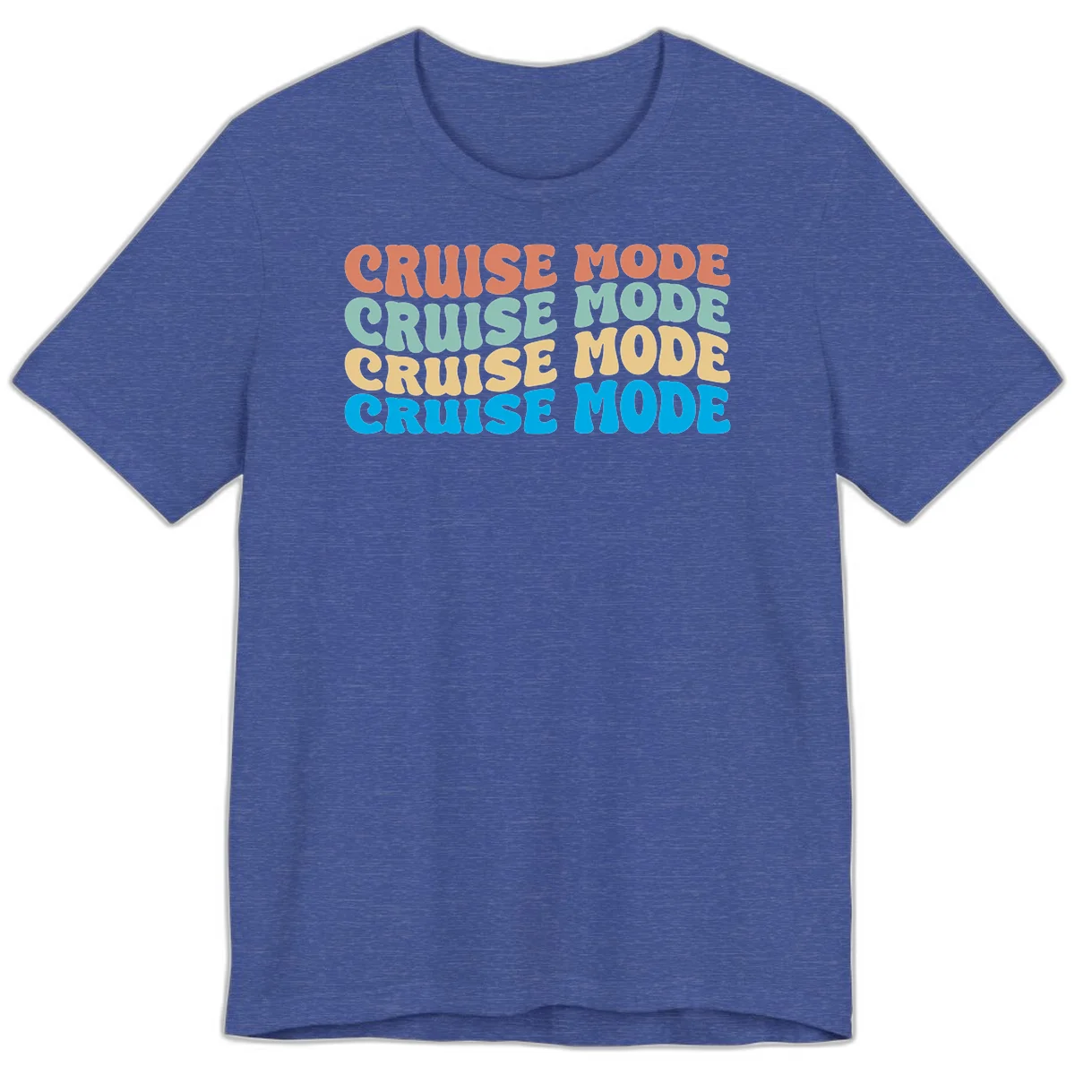Cruise Mode Repeat Premium T-Shirt in Heather True Royal