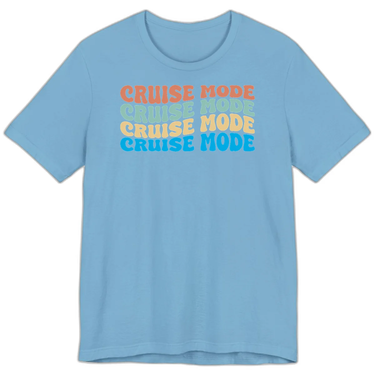 Cruise Mode Repeat Premium T-Shirt in Ocean Blue