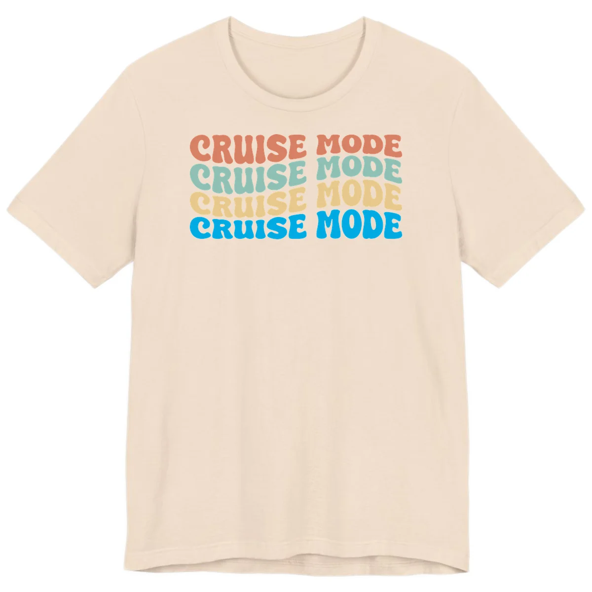 Cruise Mode Repeat Premium T-Shirt in Soft Cream