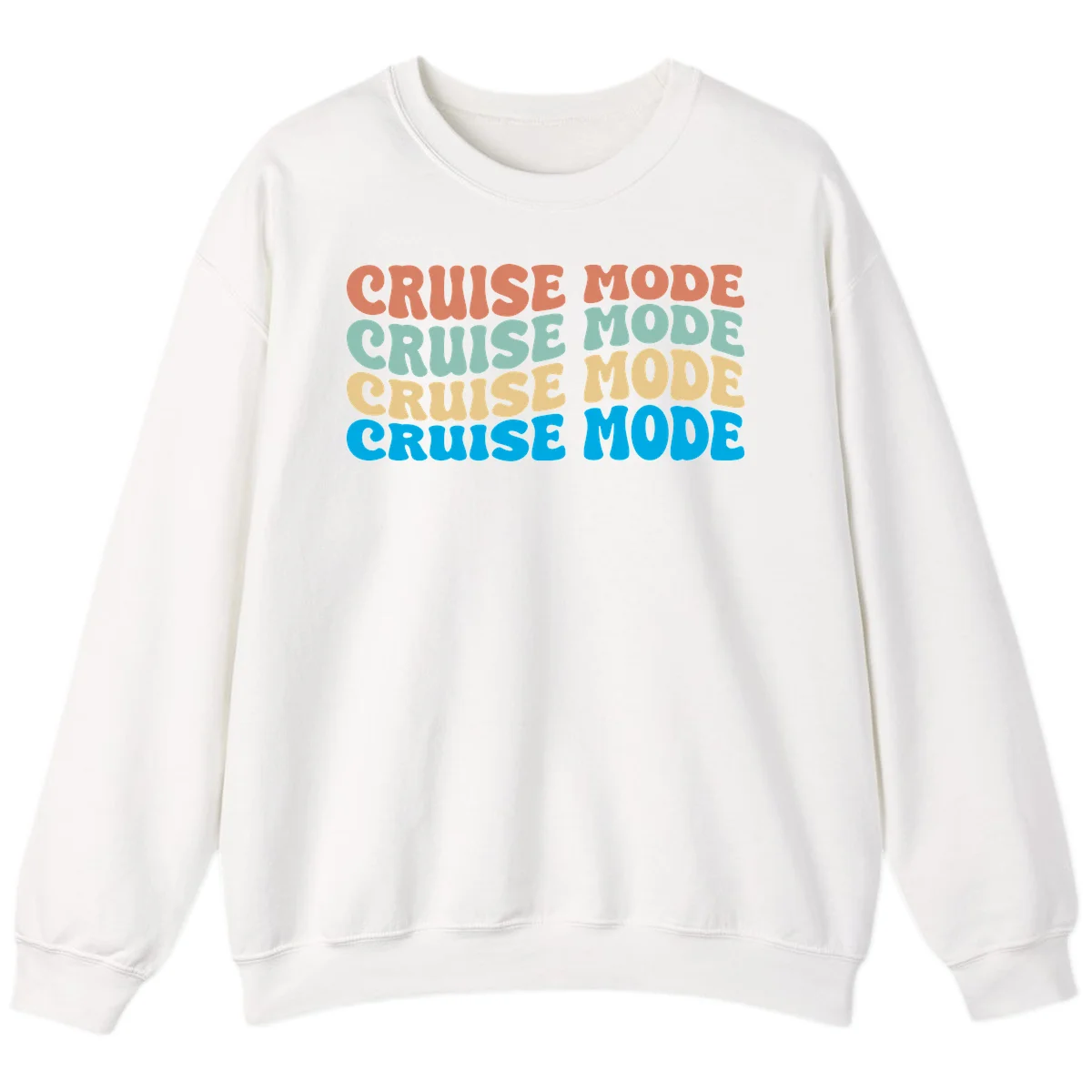Cruise Mode Repeat Sweatshirt in White