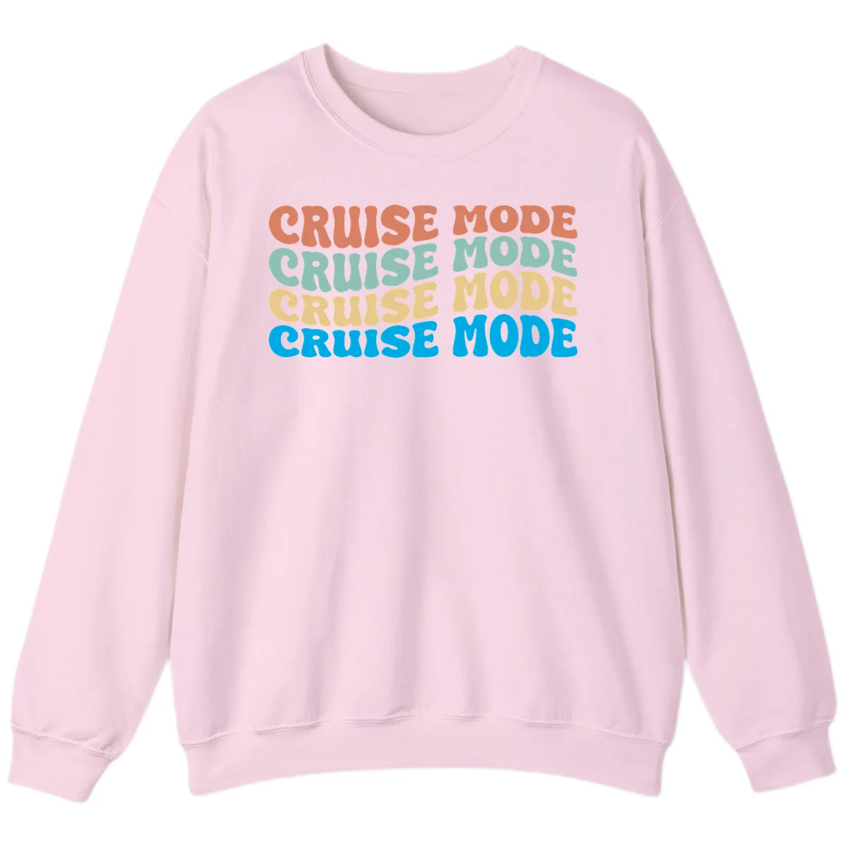Cruise Mode Repeat Sweatshirt in Light Pink