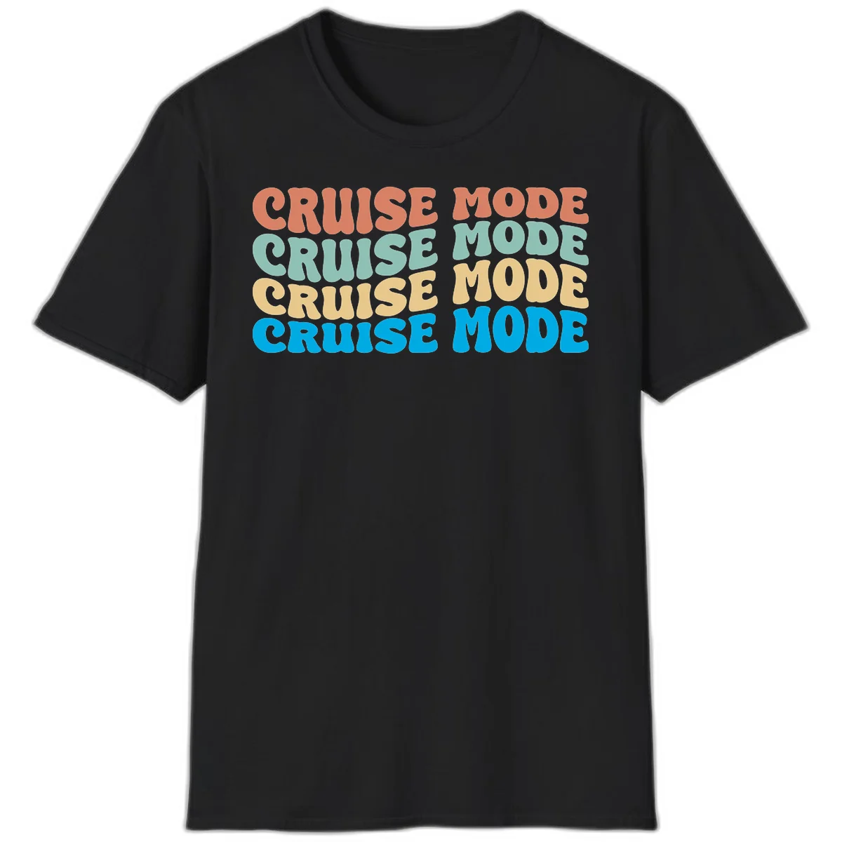 Cruise Mode Repeat T-Shirt in Black