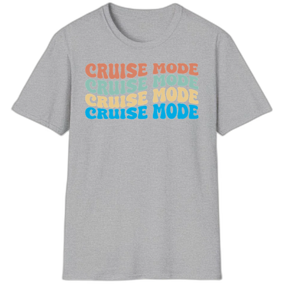Cruise Mode Repeat T-Shirt in Sport Grey