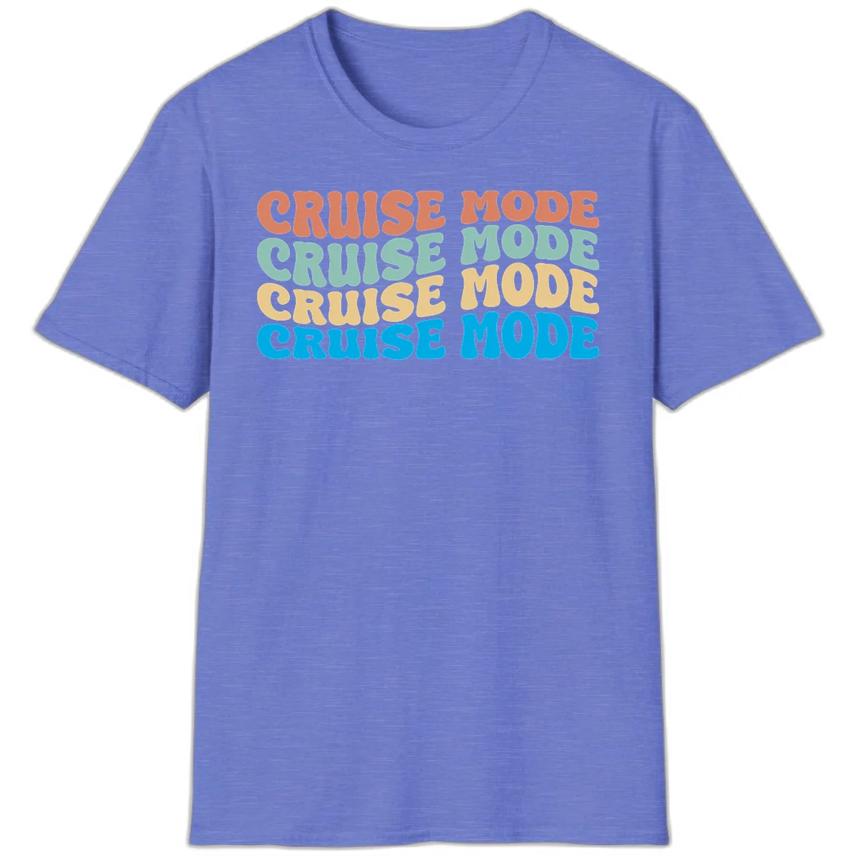 Cruise Mode Repeat T-Shirt in Heather Royal