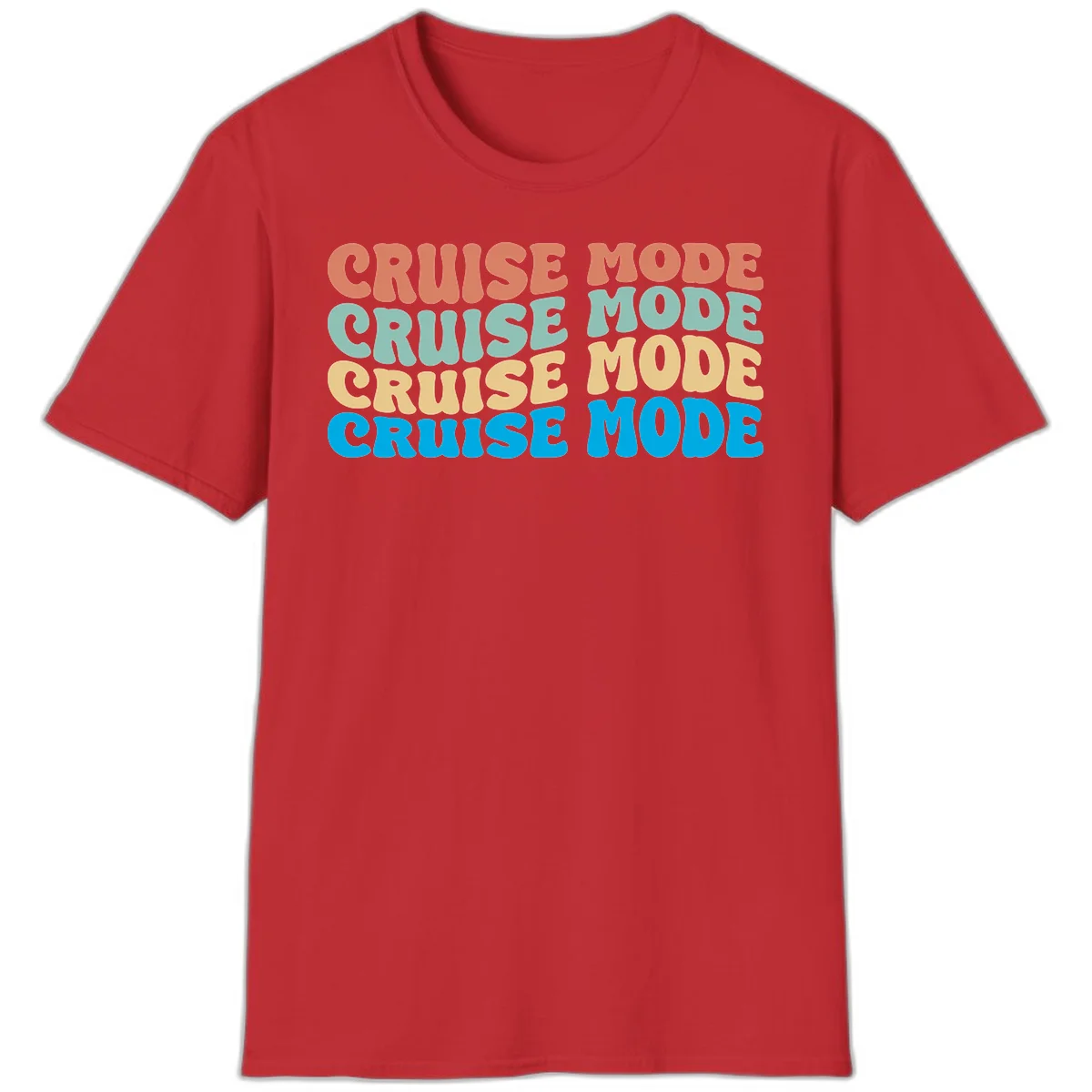 Cruise Mode Repeat T-Shirt in Red