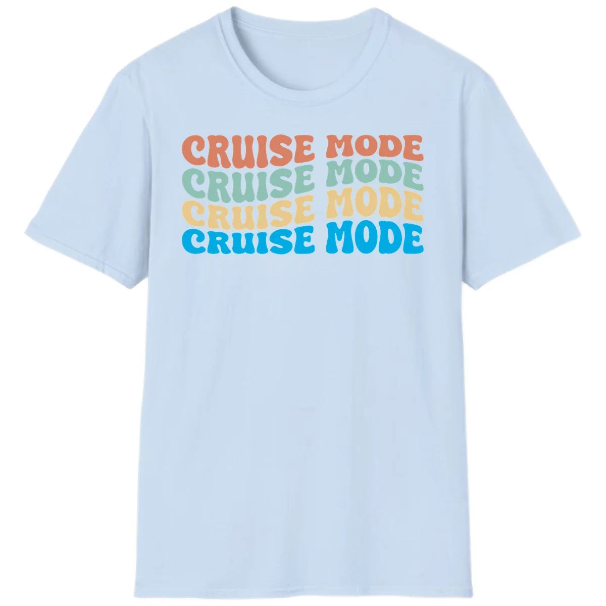 Cruise Mode Repeat T-Shirt in Light Blue