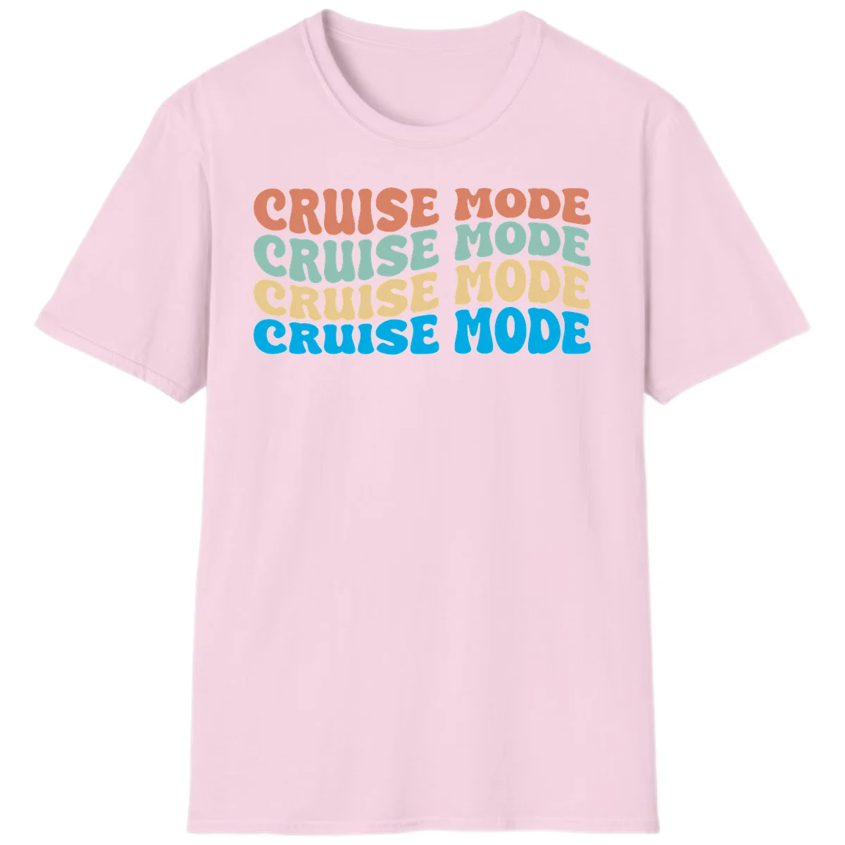 Cruise Mode Repeat T-Shirt in Light Pink