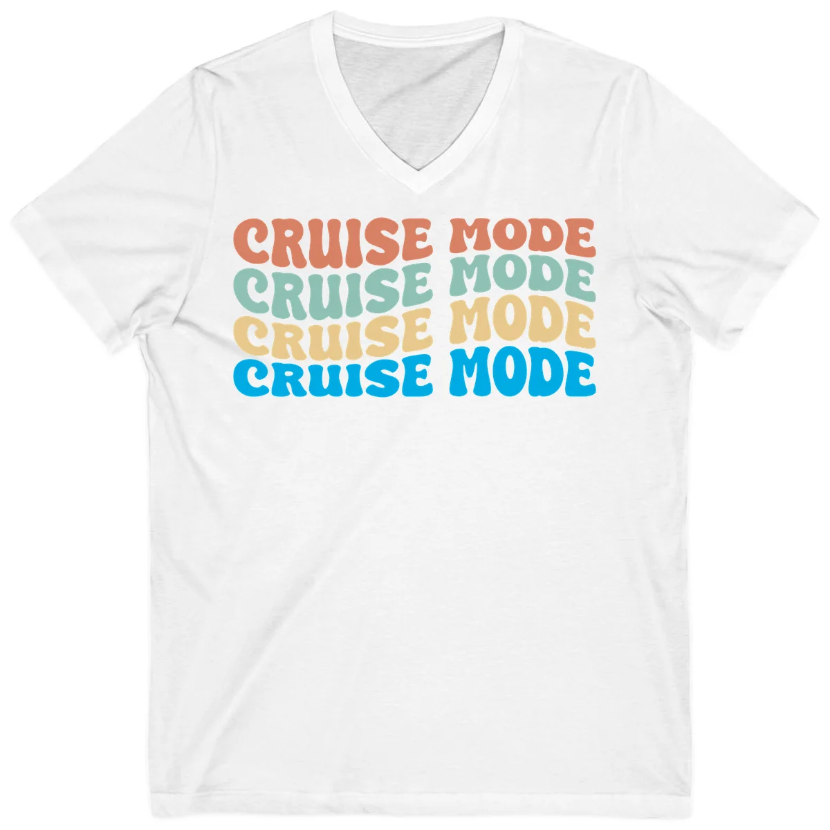 Cruise Mode Repeat V-Neck in White