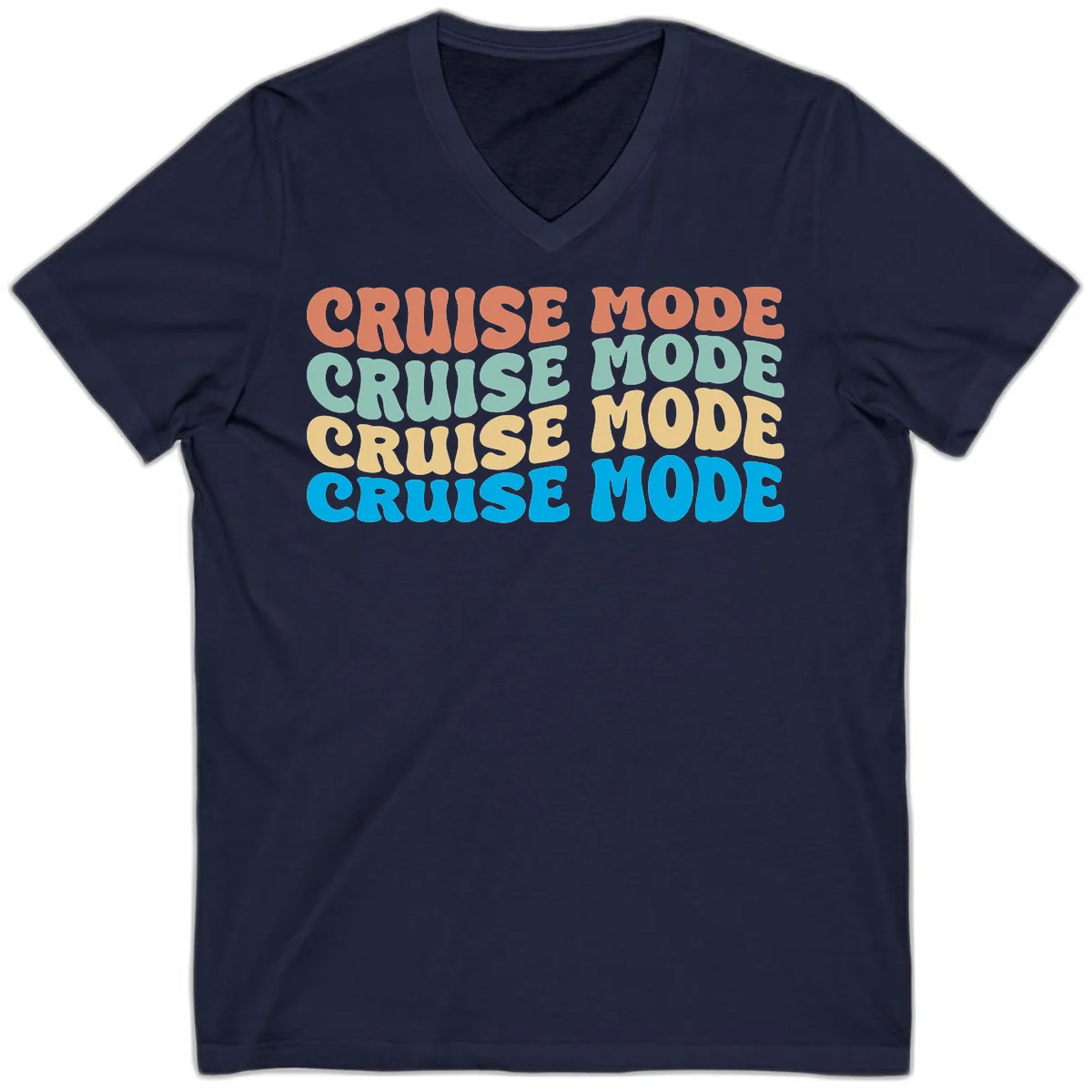 Cruise Mode Repeat V-Neck in Navy