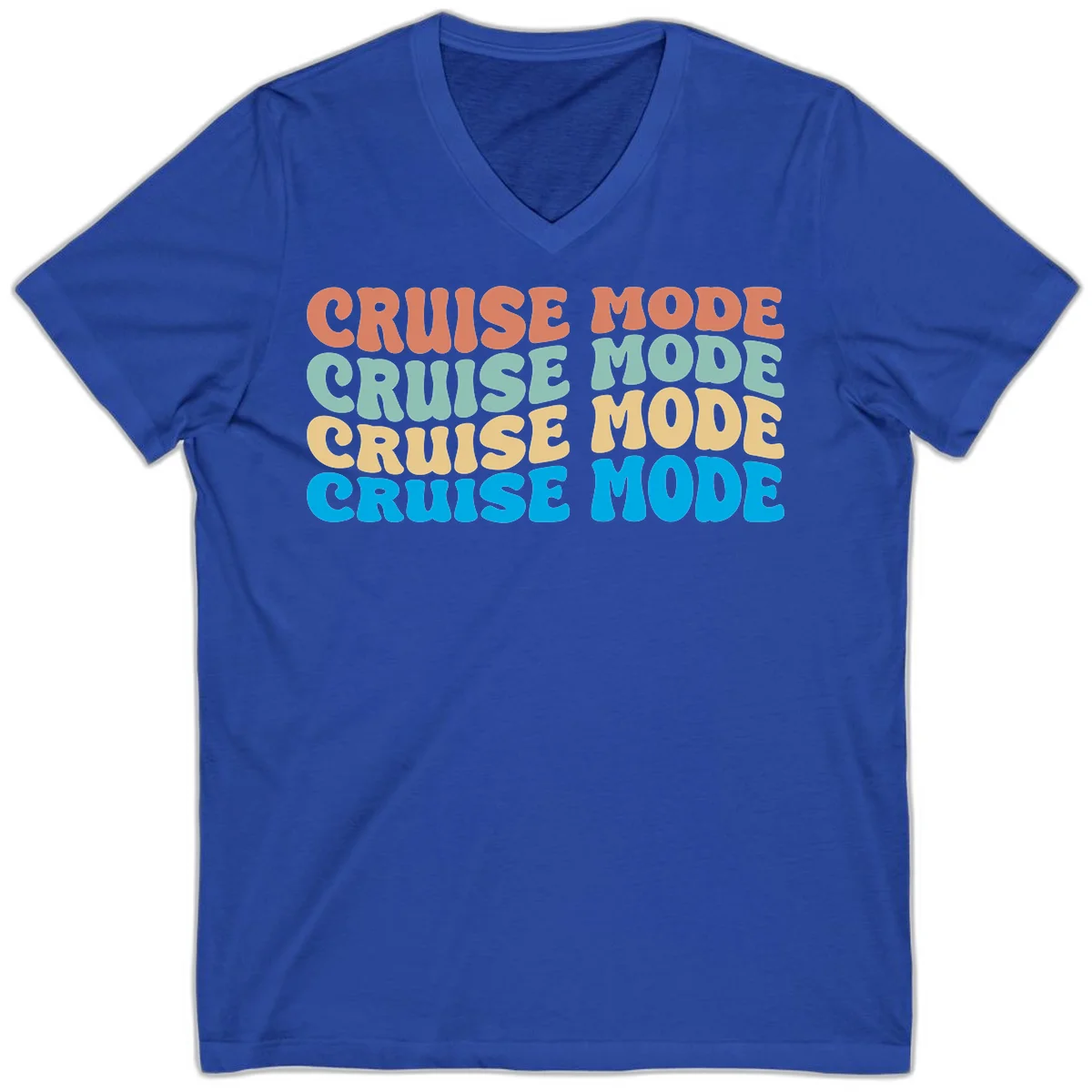 Cruise Mode Repeat V-Neck in True Royal
