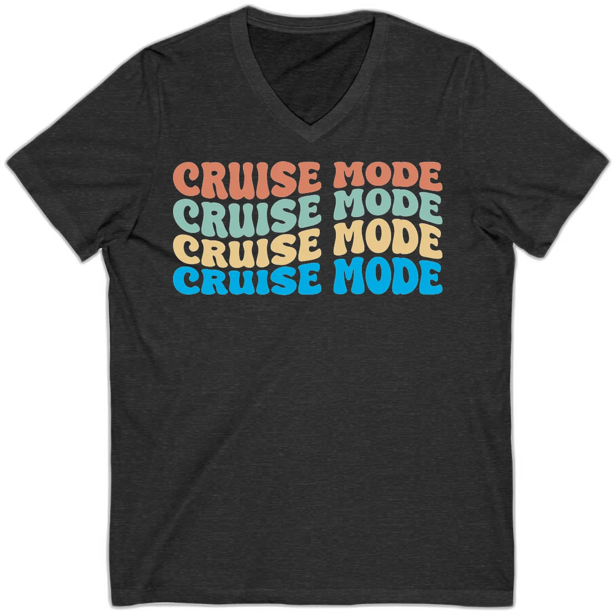 Cruise Mode Repeat V-Neck in Dark Grey Heather
