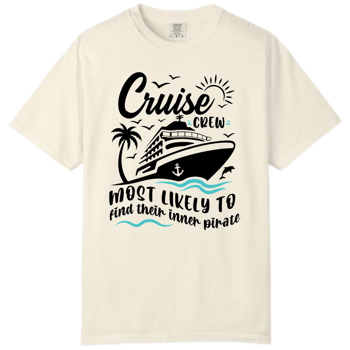 Cruise Crew Inner Pirate Comfort Color T-Shirt in Ivory