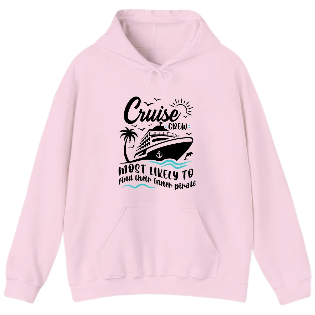 Cruise Crew Inner Pirate Hoodie in Light Pink