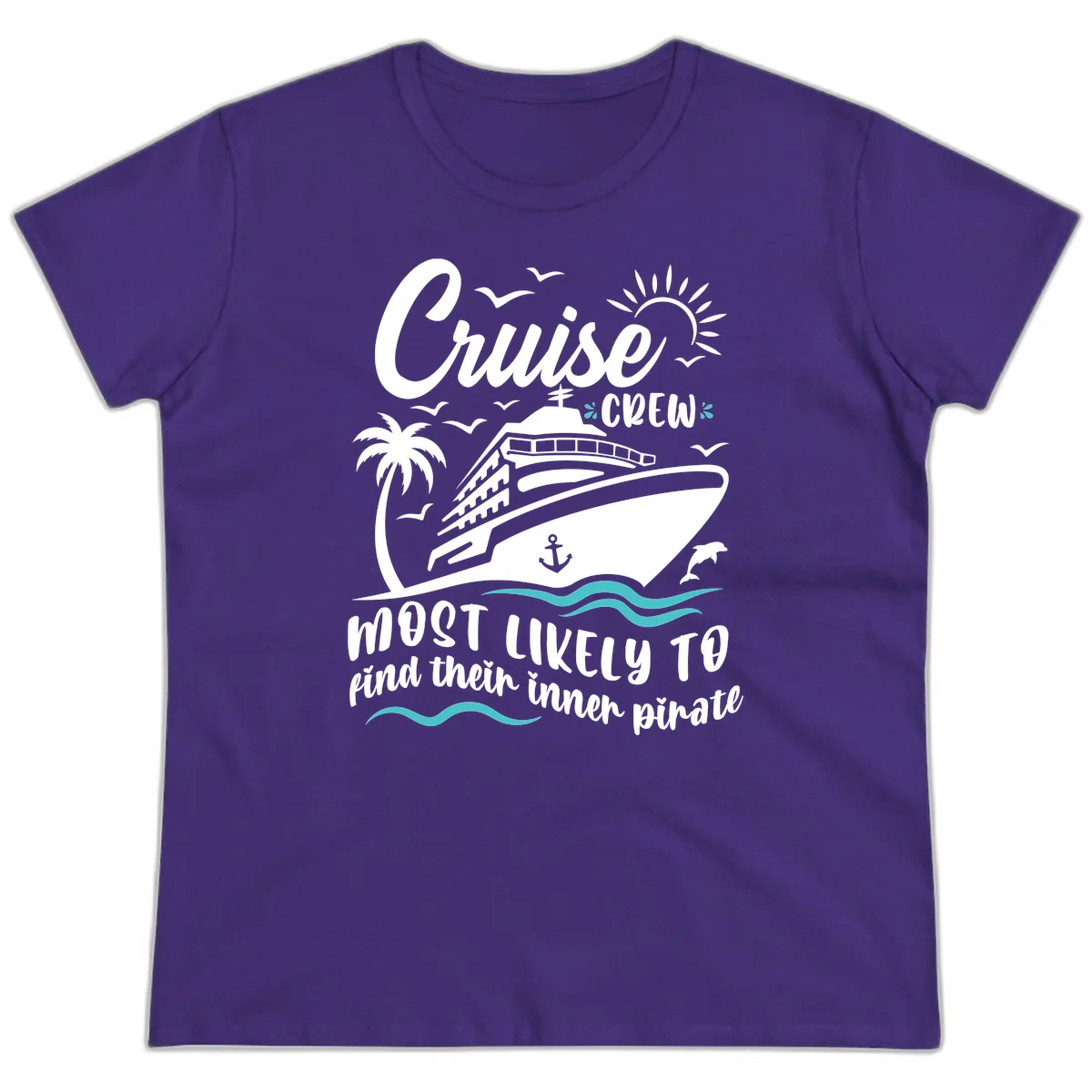 Cruise Crew Inner Pirate Ladies Tee in Purple