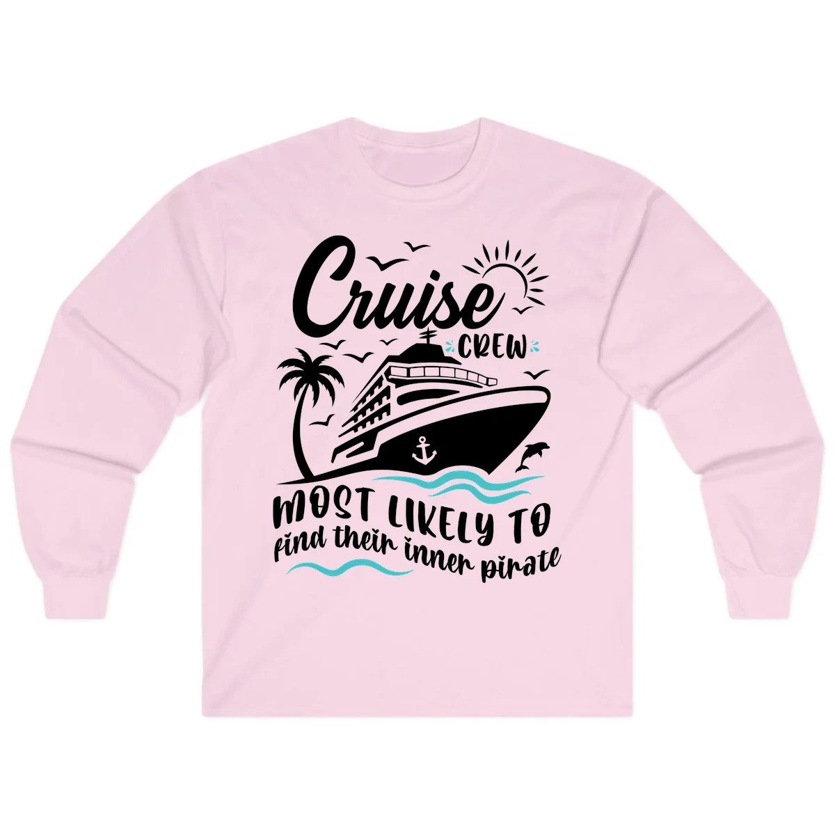 Cruise Crew Inner Pirate Long Sleeve in Light Pink