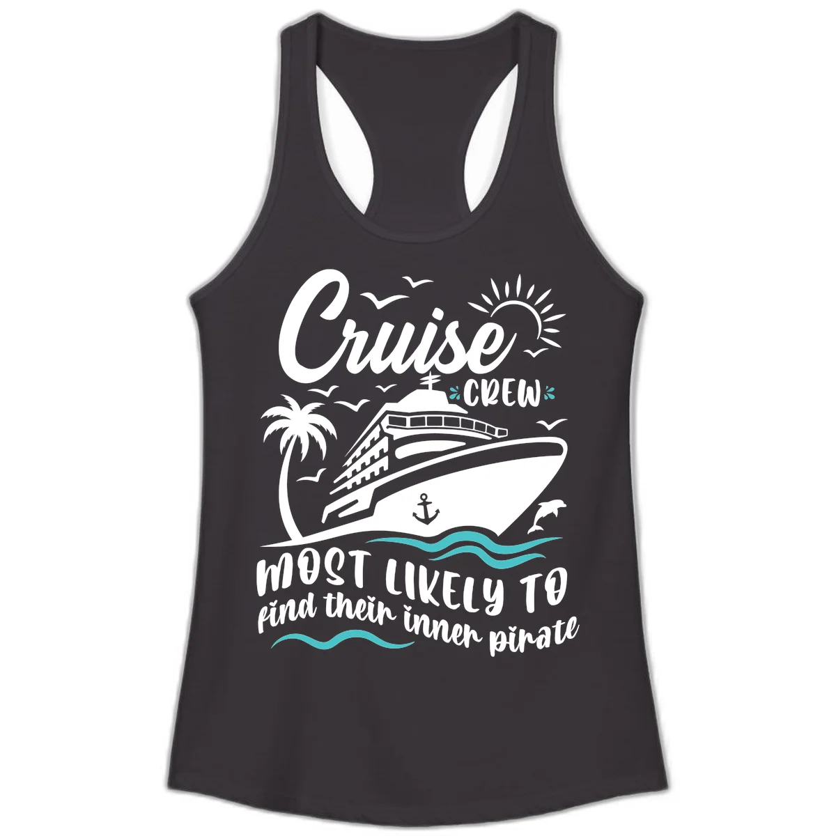 Cruise Crew Inner Pirate Ladies Tank in Black