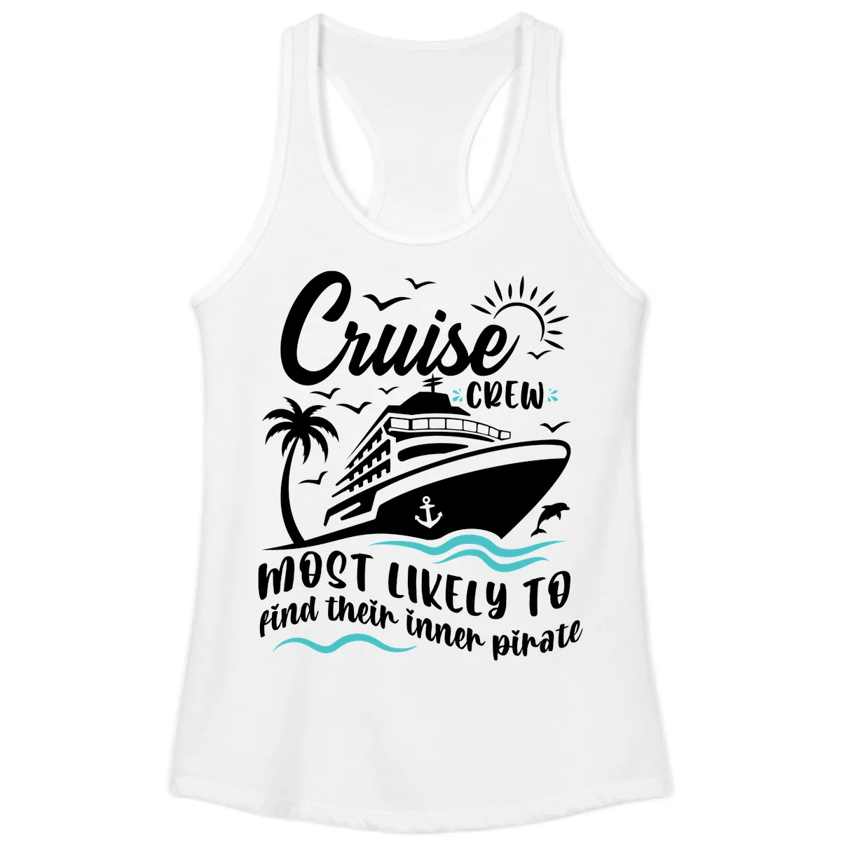 Cruise Crew Inner Pirate Ladies Tank in White