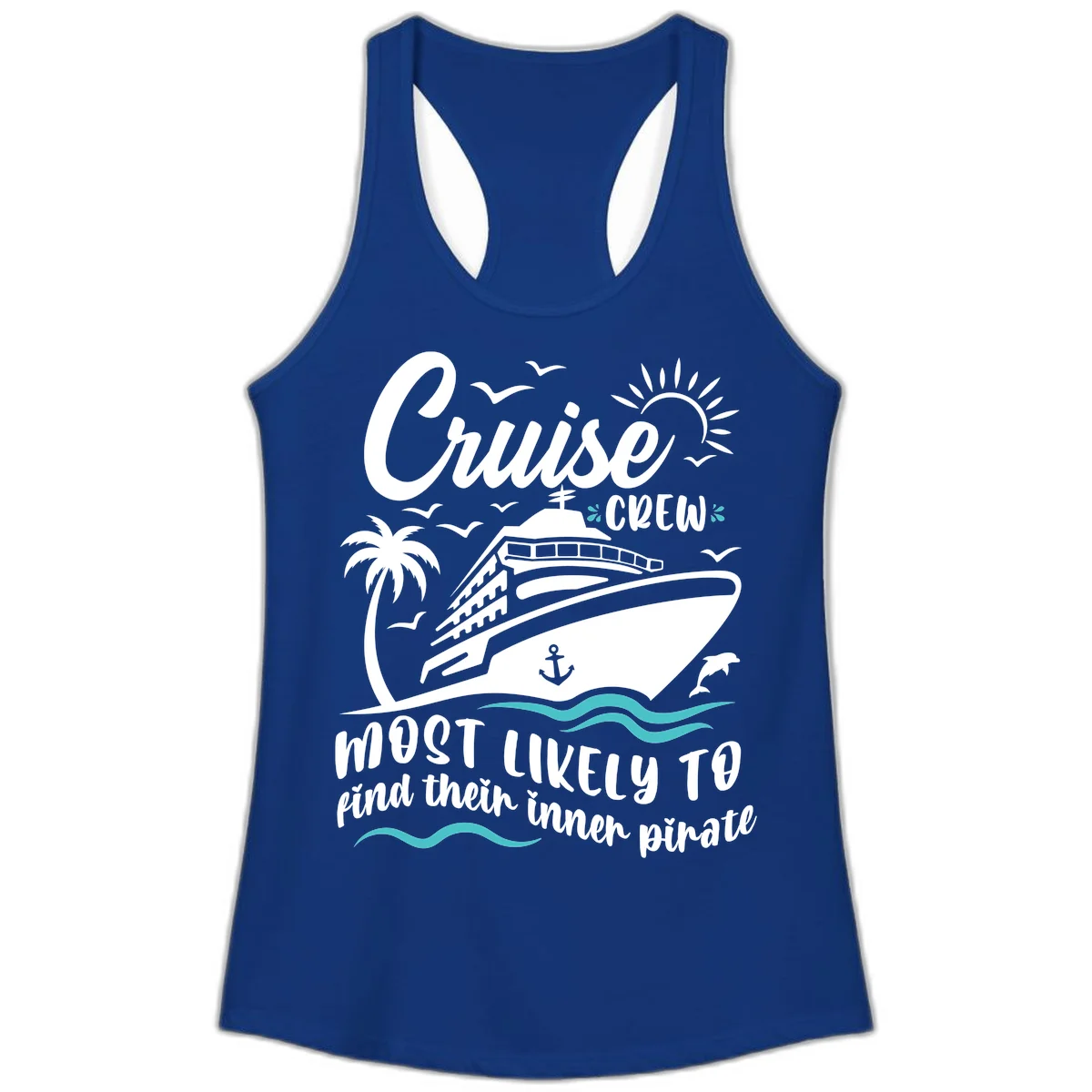 Cruise Crew Inner Pirate Ladies Tank in Solid Royal