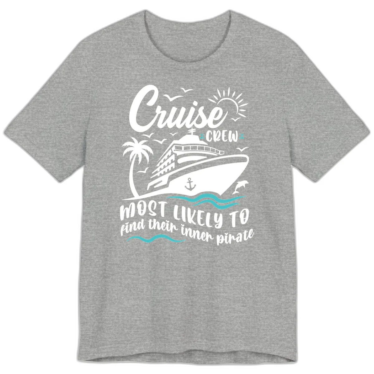 Cruise Crew Inner Pirate Premium T-Shirt in Athletic Heather