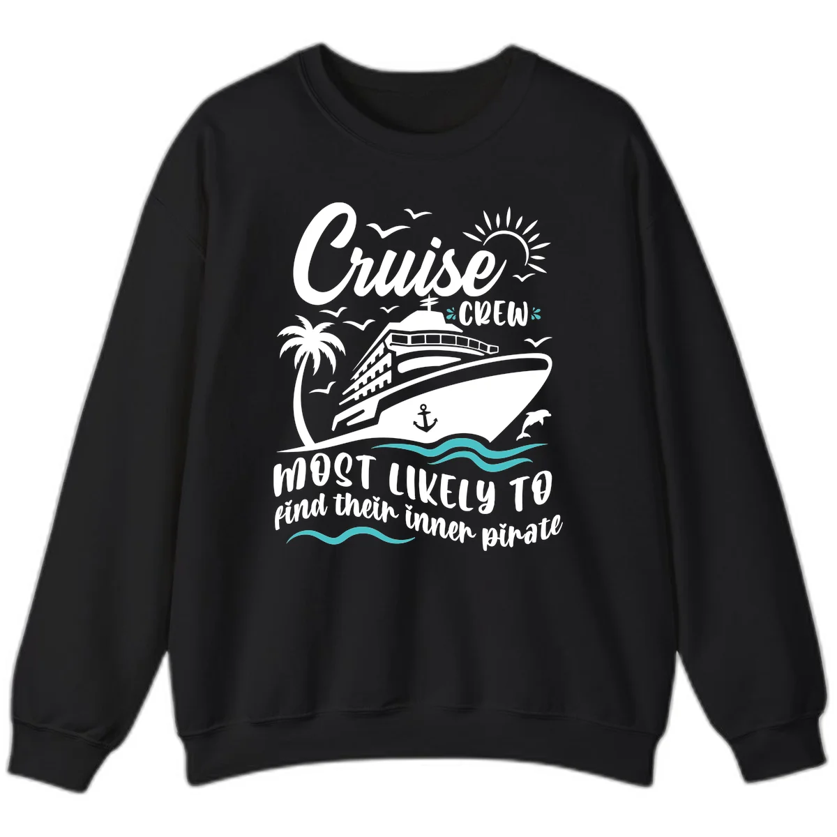 Cruise Crew Inner Pirate Sweatshirt in Black