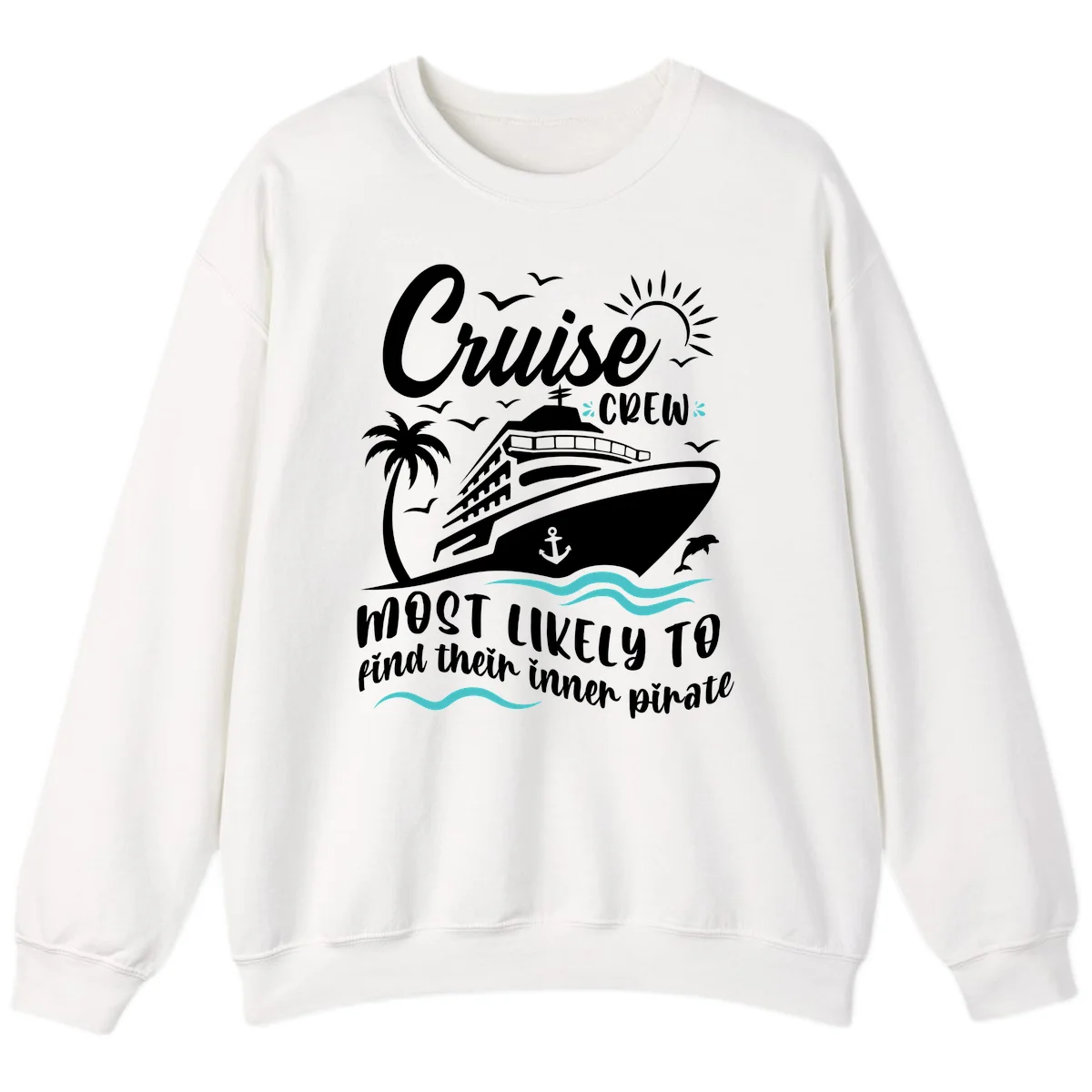 Cruise Crew Inner Pirate Sweatshirt in White