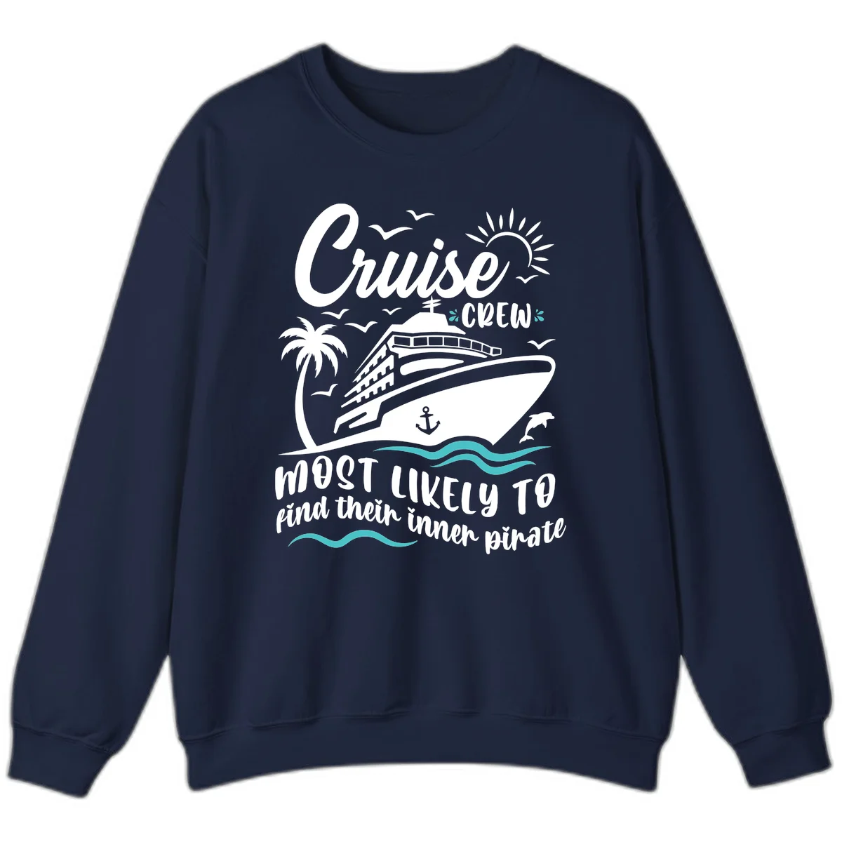 Cruise Crew Inner Pirate Sweatshirt in Navy