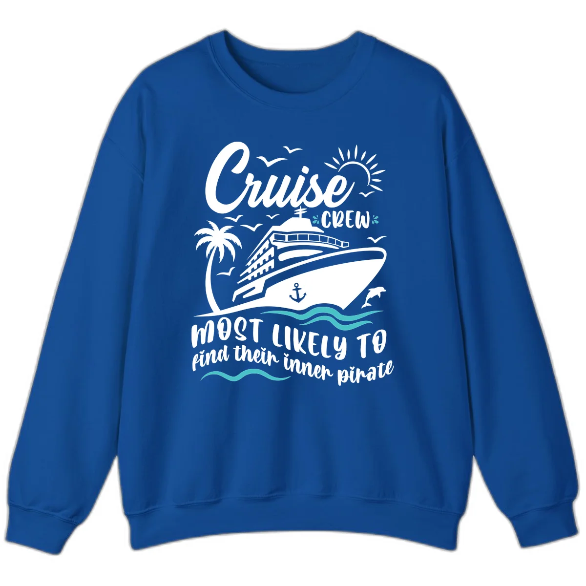 Cruise Crew Inner Pirate Sweatshirt in Royal