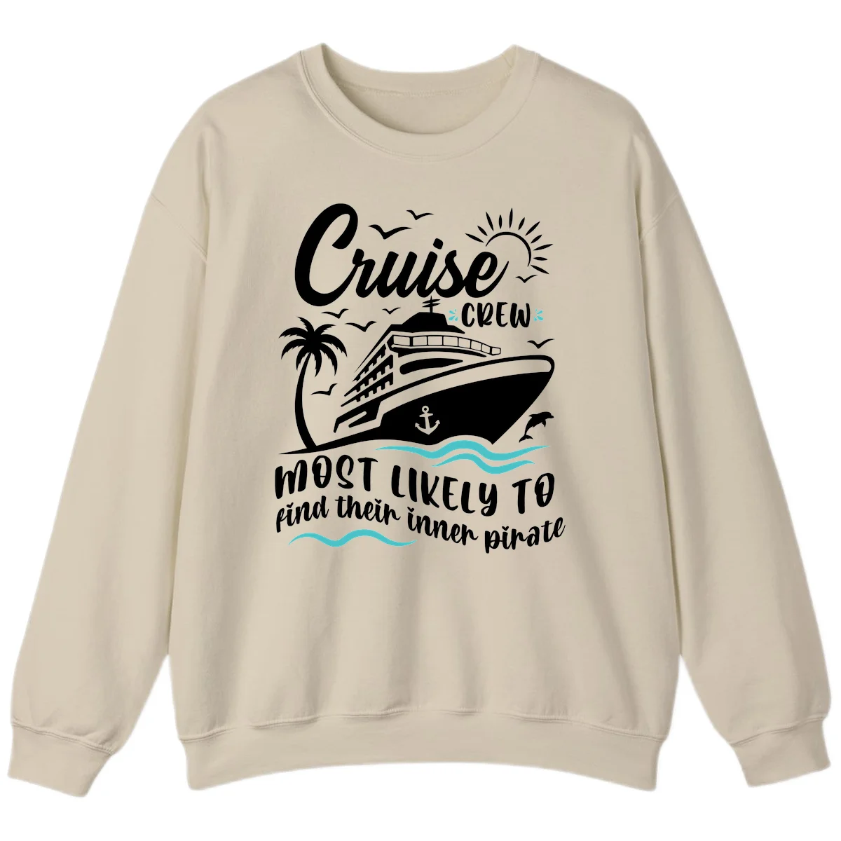 Cruise Crew Inner Pirate Sweatshirt in Sand