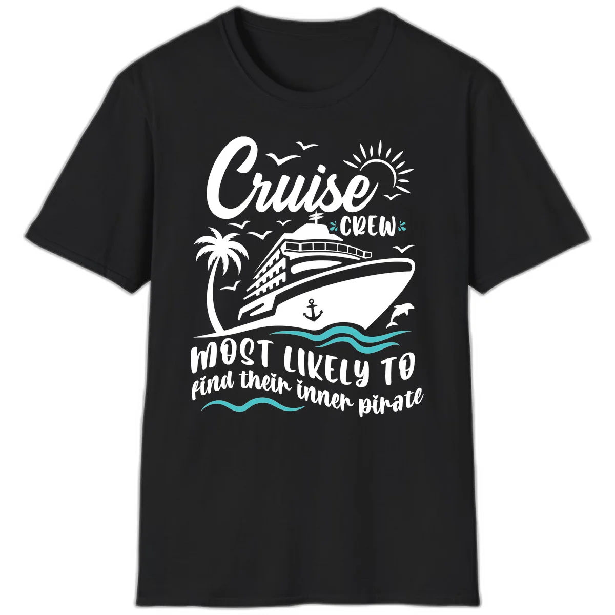 Cruise Crew Inner Pirate T-Shirt in Black