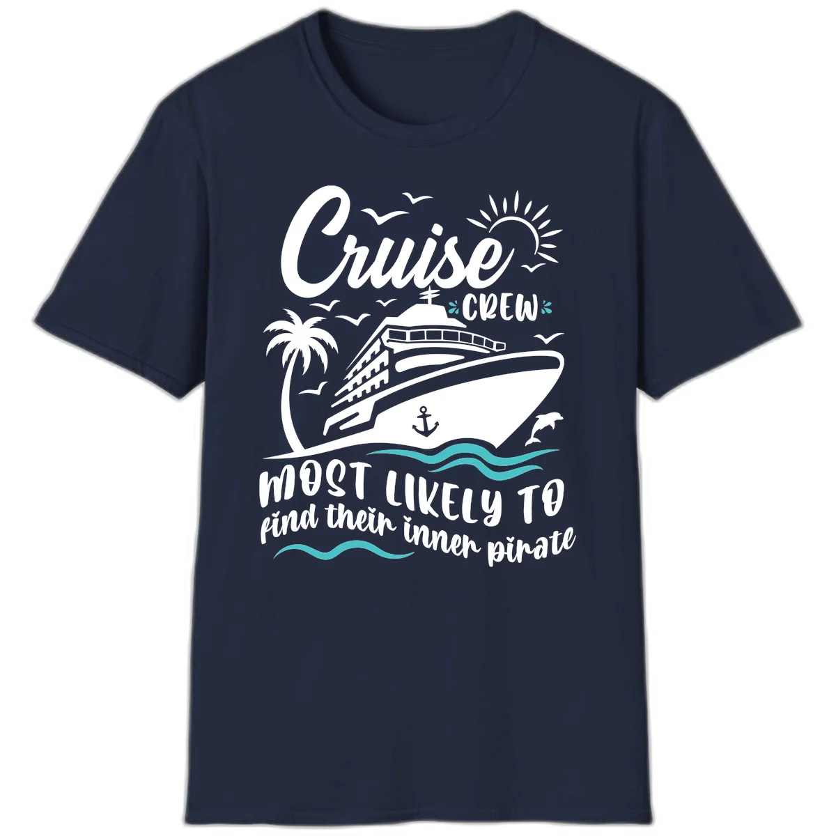 Cruise Crew Inner Pirate T-Shirt in Navy