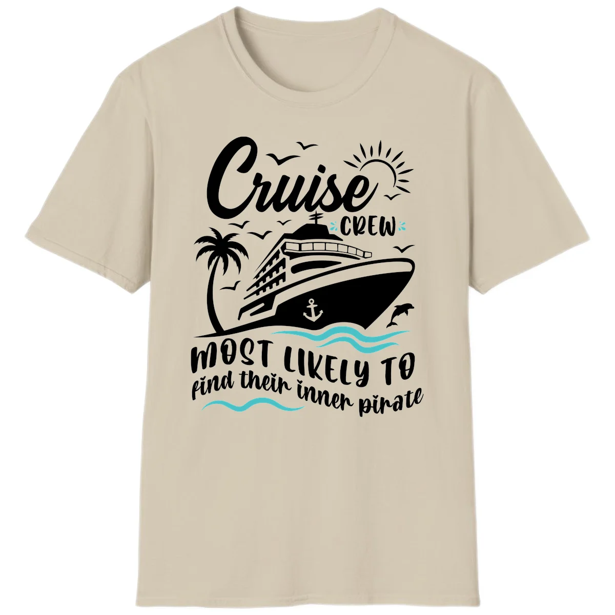Cruise Crew Inner Pirate T-Shirt in Sand