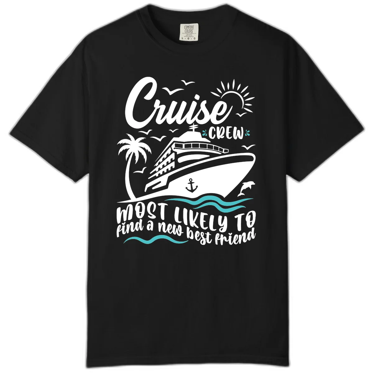 Cruise Crew Find A New Best Friend Comfort Color in Black