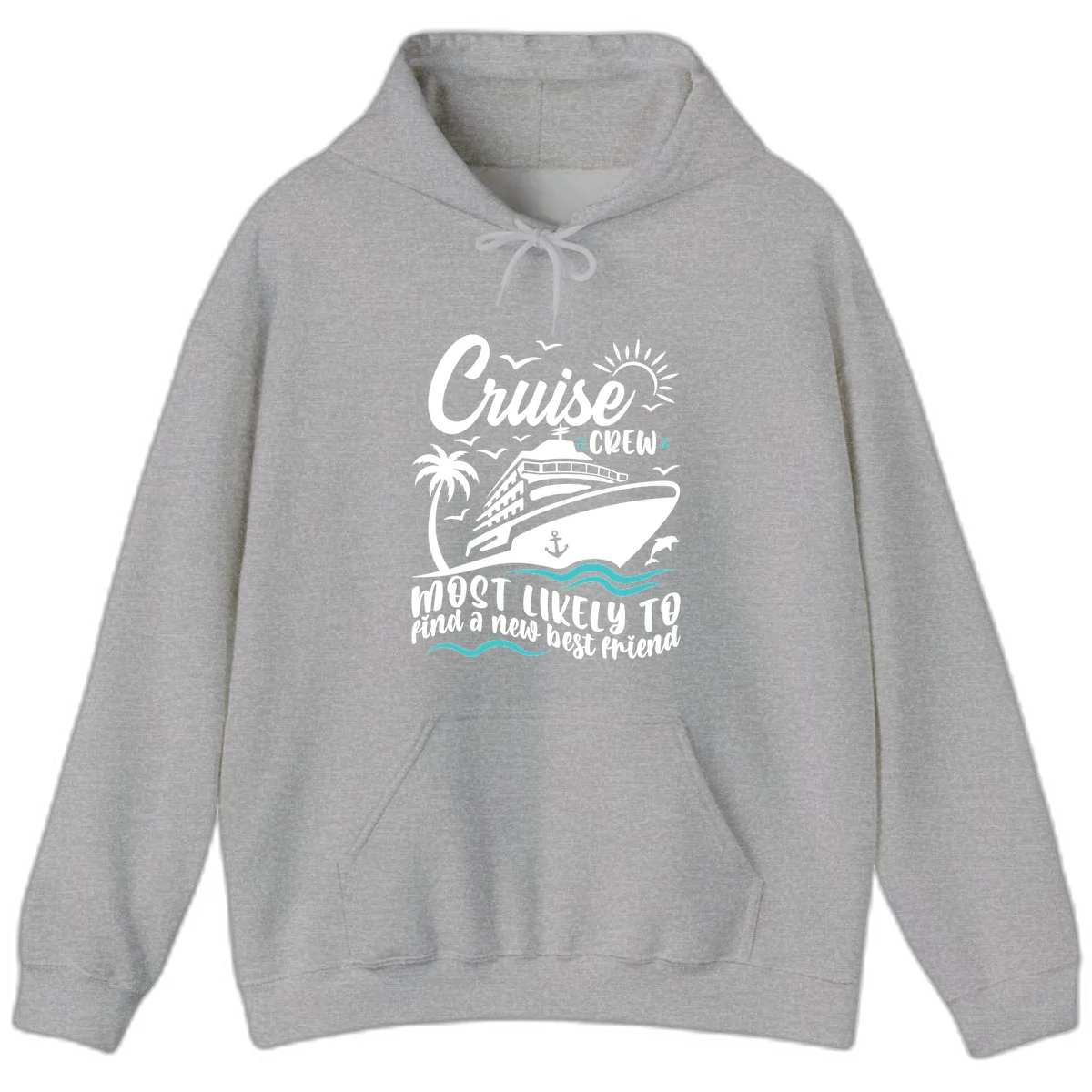Cruise Crew Find A New Best Friend Hoodie in Sport Grey