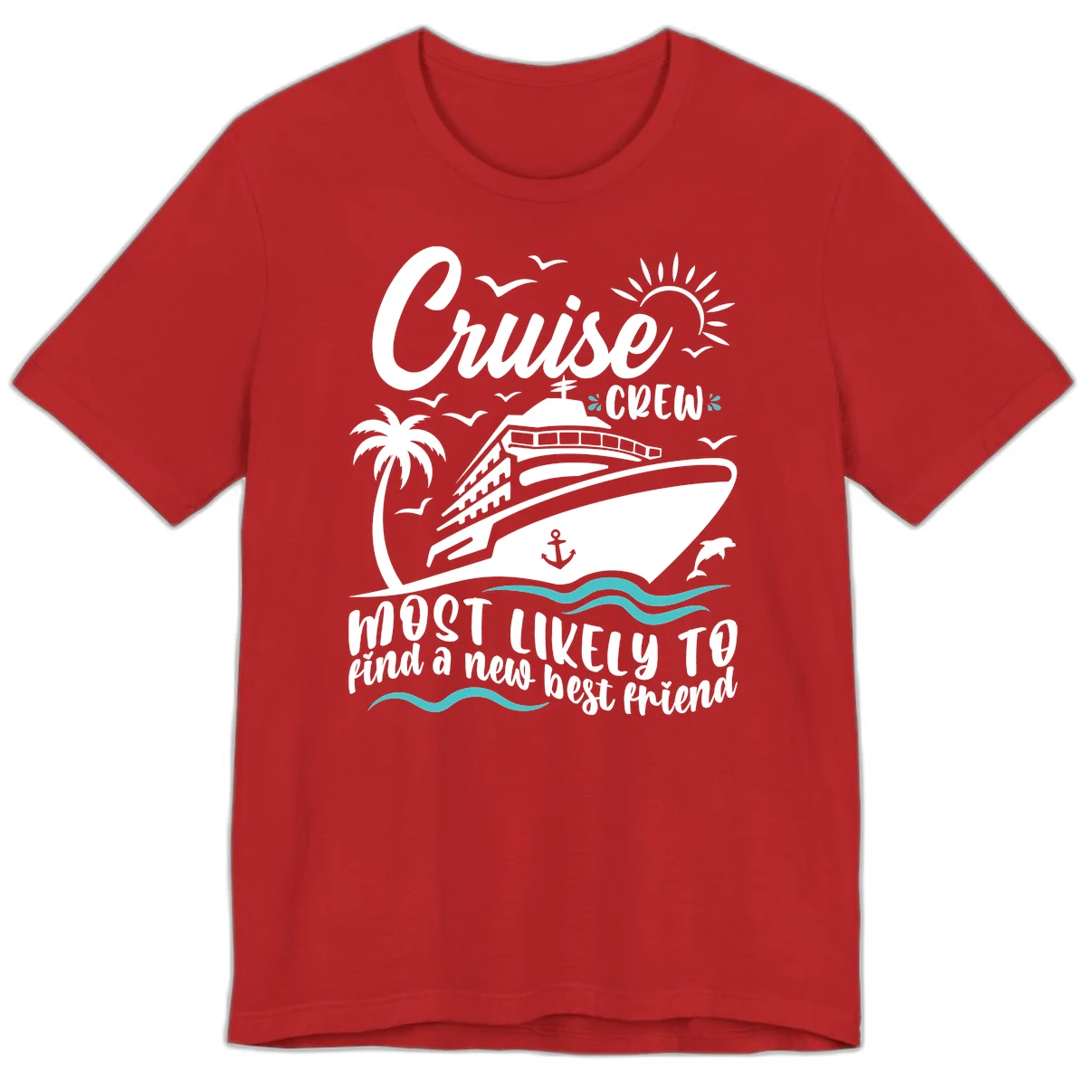 Cruise Crew Find A New Best Friend Premium T-Shirt in Red