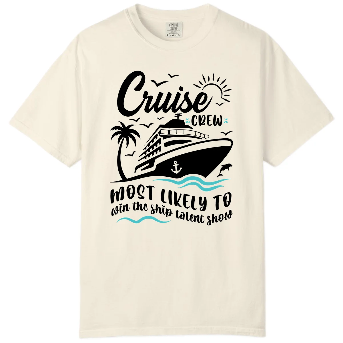 Cruise Crew Ship Talent Show Comfort Color Tee in Ivory