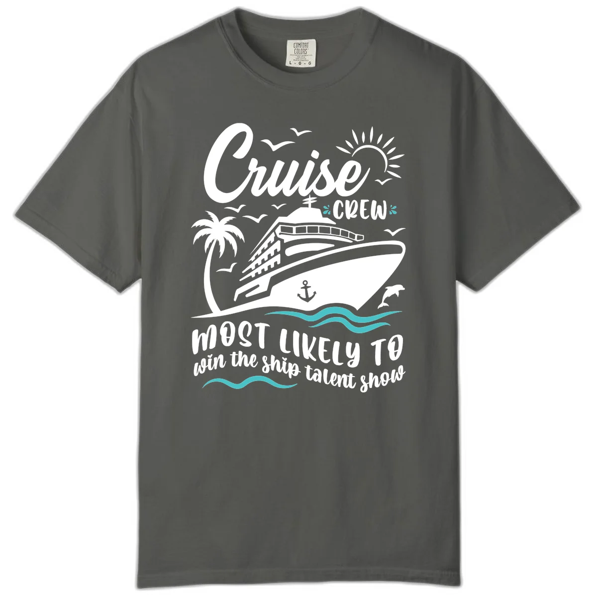 Cruise Crew Ship Talent Show Comfort Color Tee in Pepper
