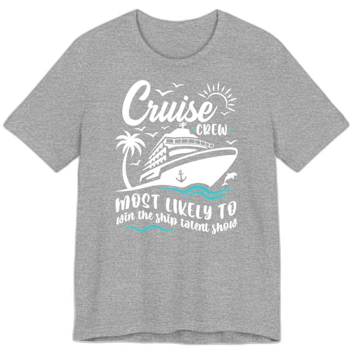 Cruise Crew Ship Talent Show Premium T-Shirt in Athletic Heather