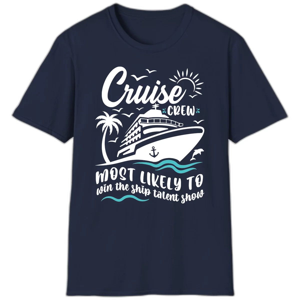 Cruise Crew Ship Talent Show T-Shirt in Navy