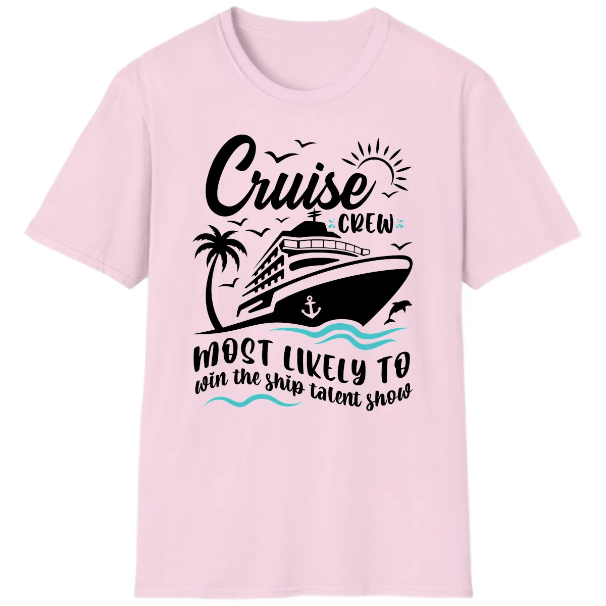 Cruise Crew Ship Talent Show T-Shirt in Light Pink