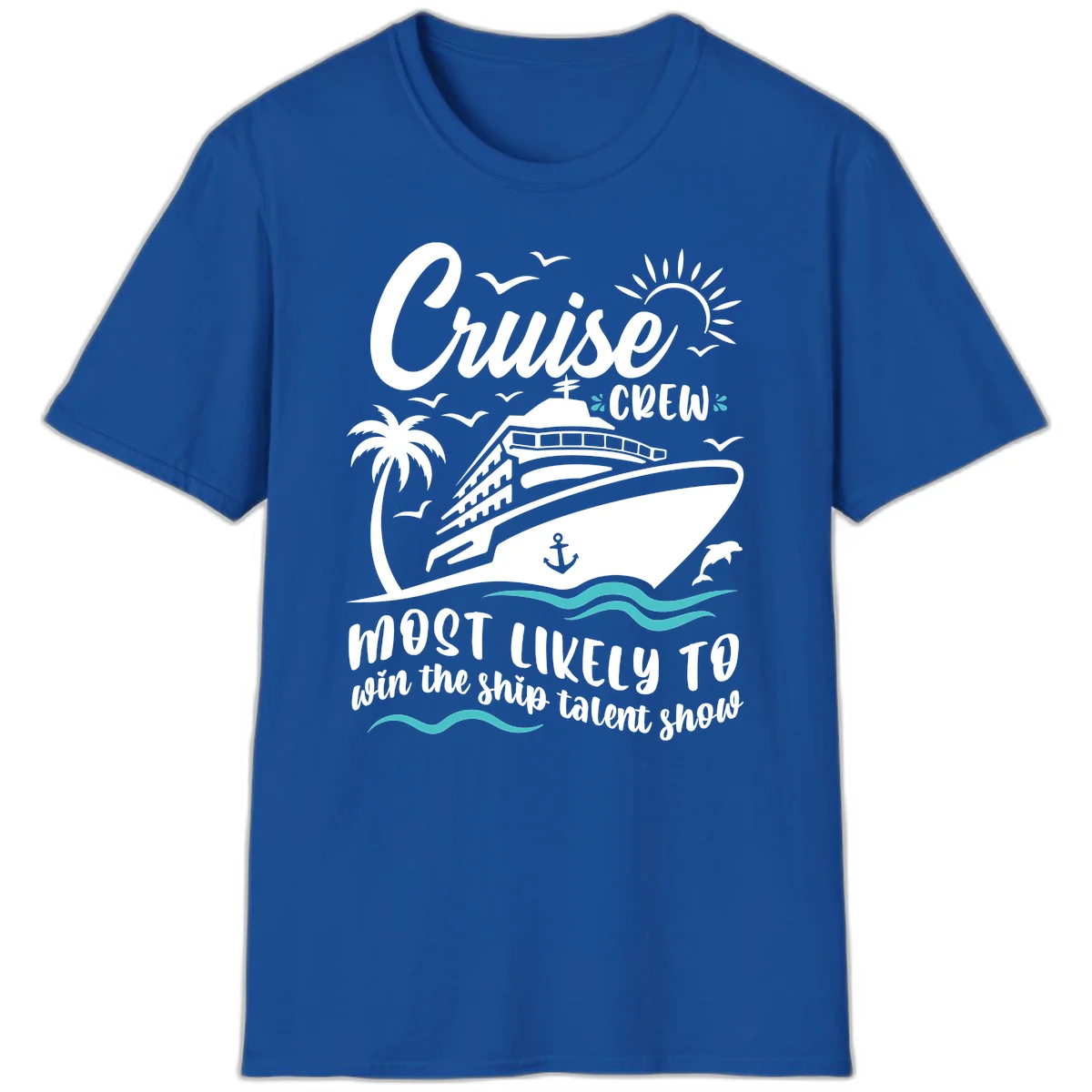 Cruise Crew Ship Talent Show T-Shirt in Royal