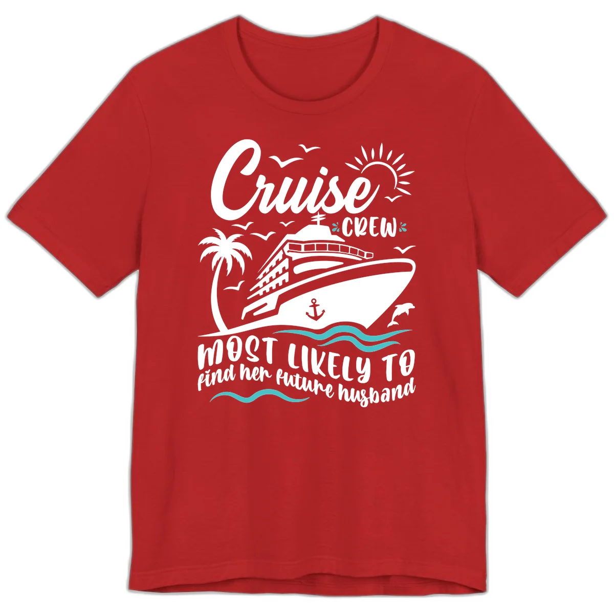 Cruise Crew Future Husband Premium T-Shirt in Red