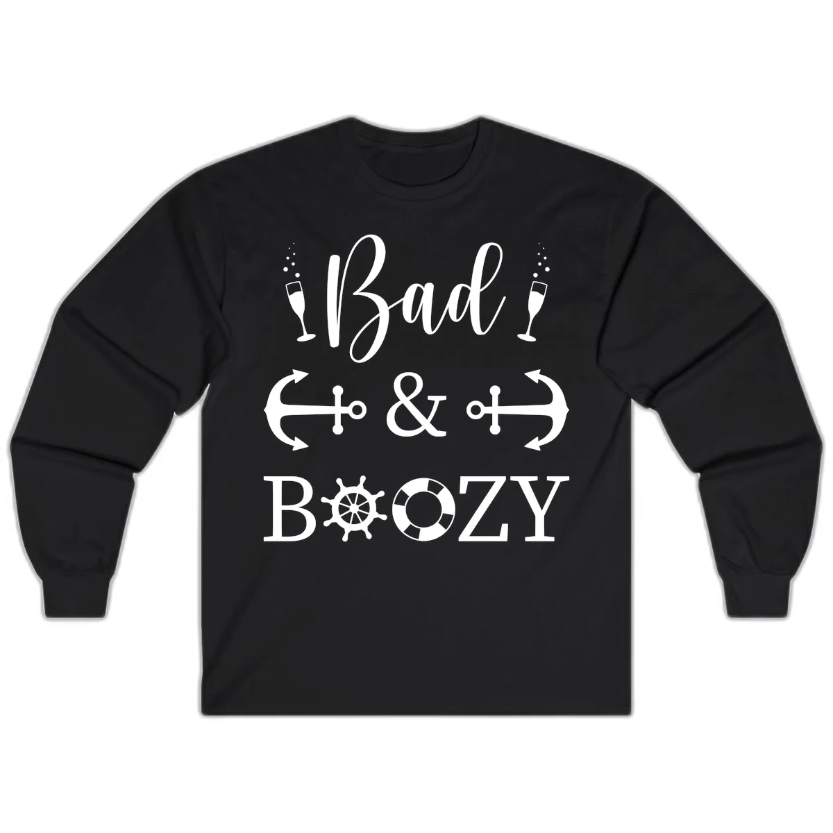 Bad and Bozy Nautical Cruise Long Sleeve in Black