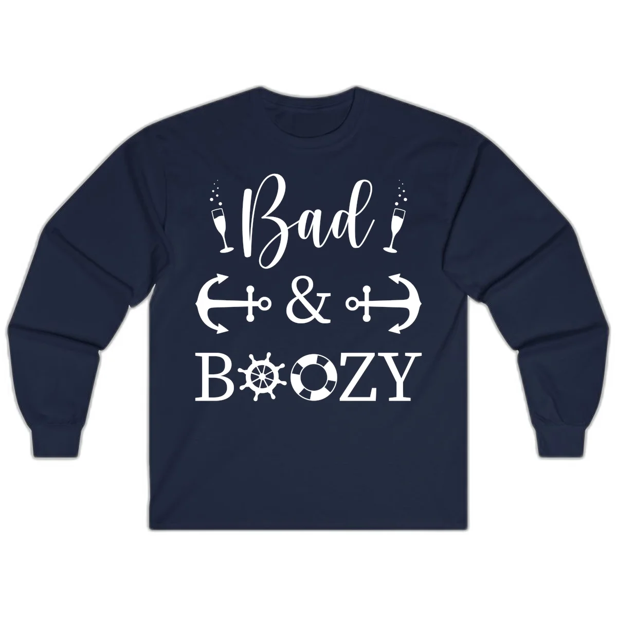 Bad and Bozy Nautical Cruise Long Sleeve in Navy