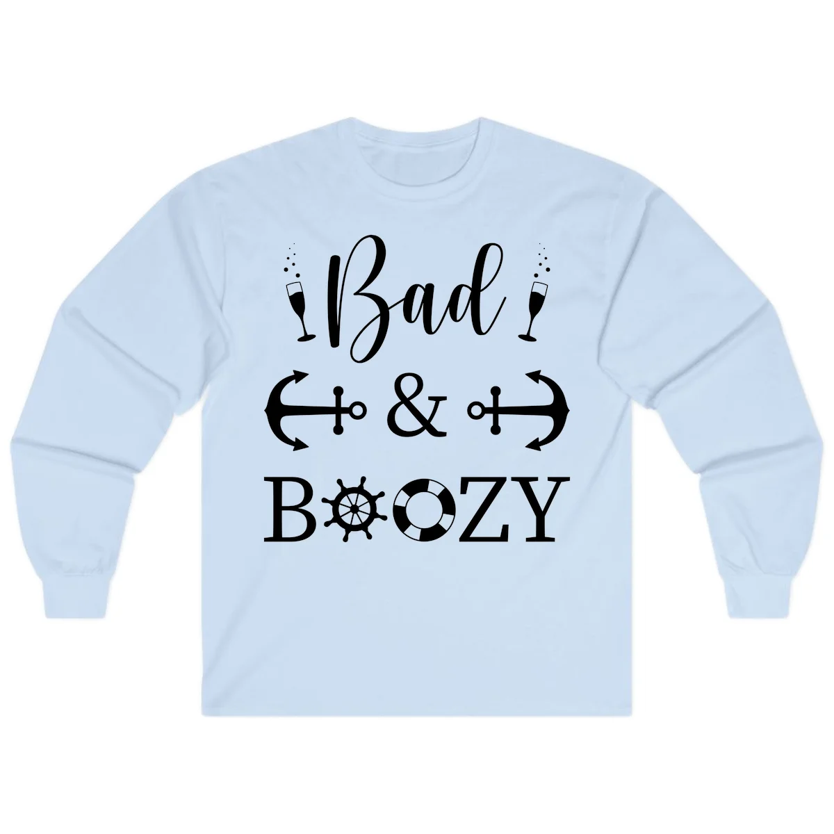 Bad and Bozy Nautical Cruise Long Sleeve in Light Blue