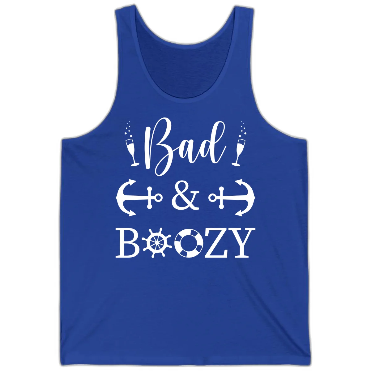 Bad and Bozy Nautical Cruise Tank Top in True Royal