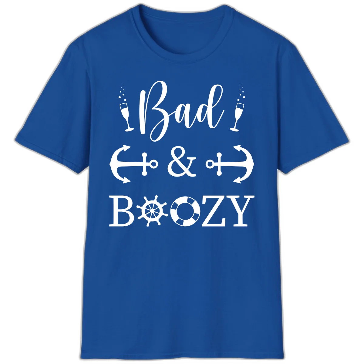 Bad and Bozy Nautical Cruise T-Shirt in Royal
