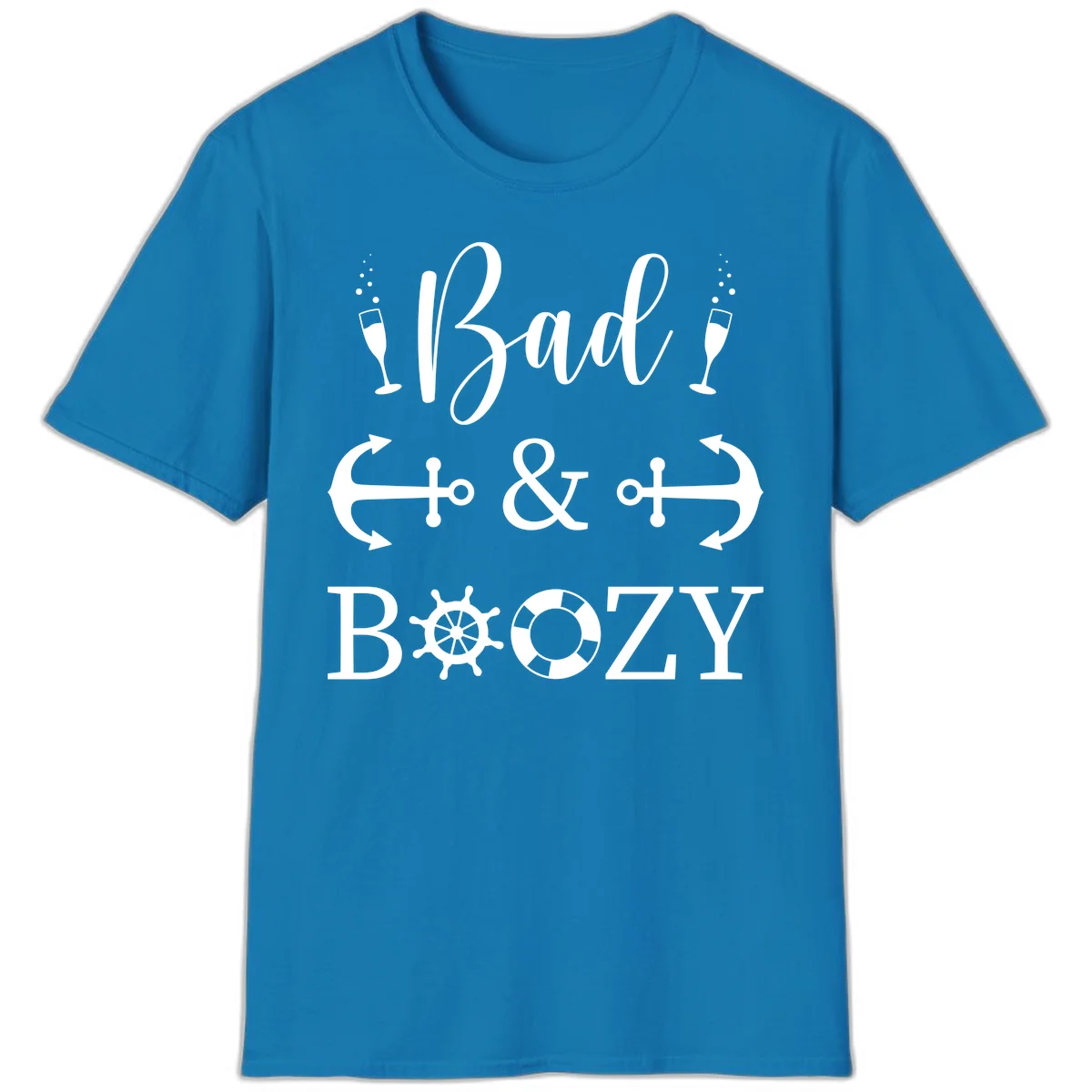 Bad and Bozy Nautical Cruise T-Shirt in Sapphire