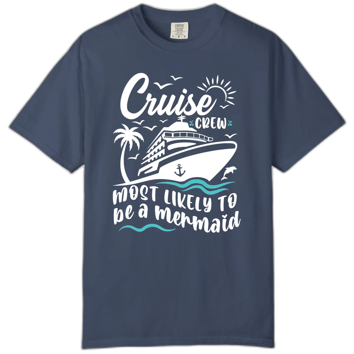 Cruise Crew Mermaid Life Comfort Color in Midnight