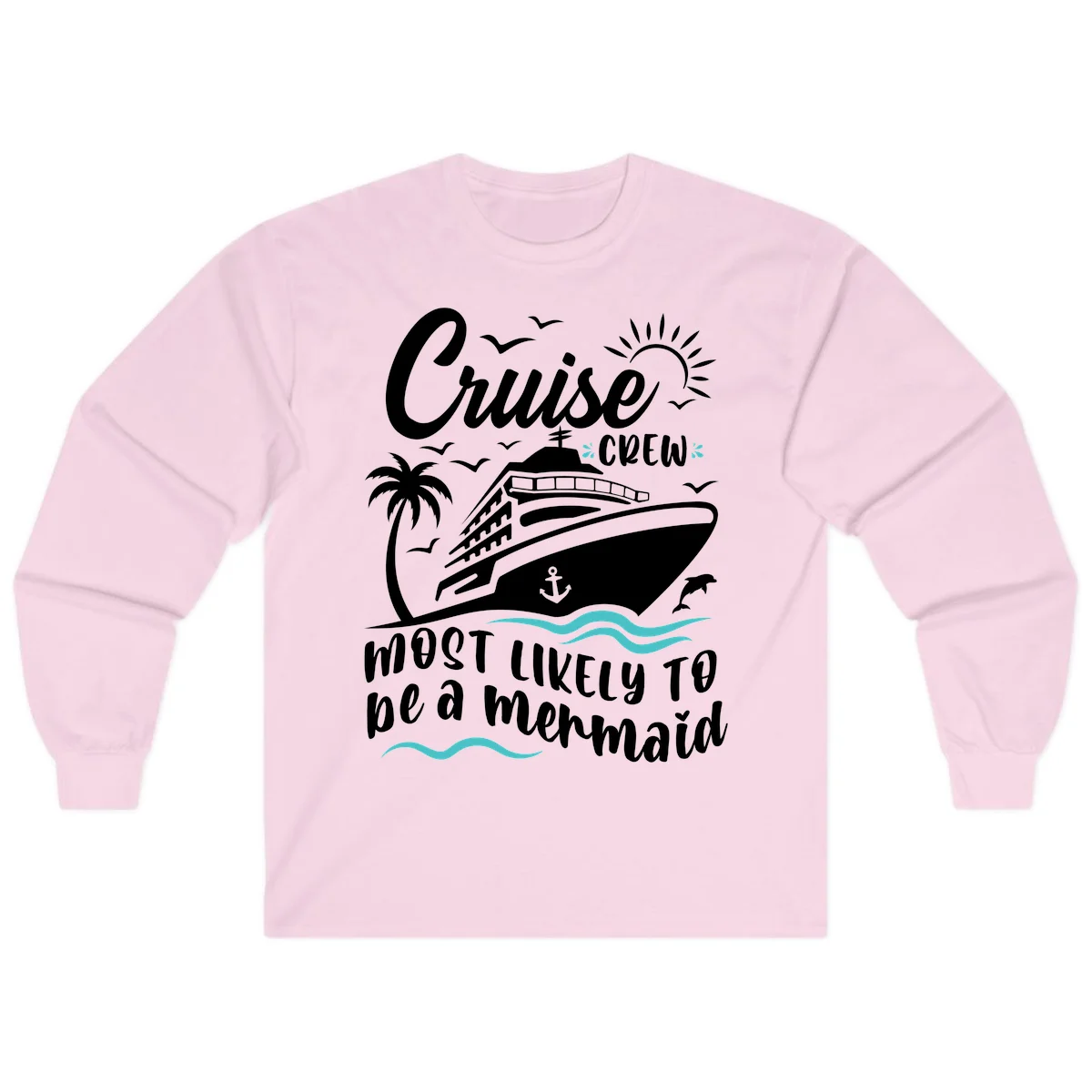 Cruise Crew Mermaid Life Long Sleeve in Light Pink